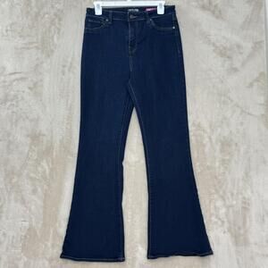 Faith Jeans Jeans Womens 10 Dark Blue Flare Stretch Rinse Wash Denim Pants